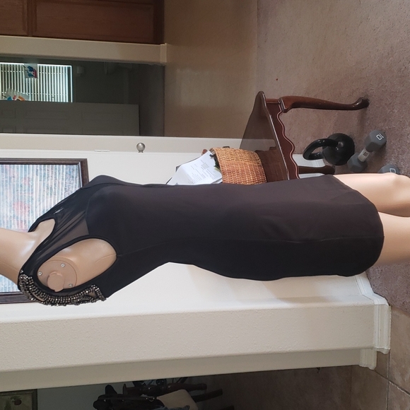 2B Bebe s bodycon mesh declatage studded caged back sexy - Picture 6 of 8